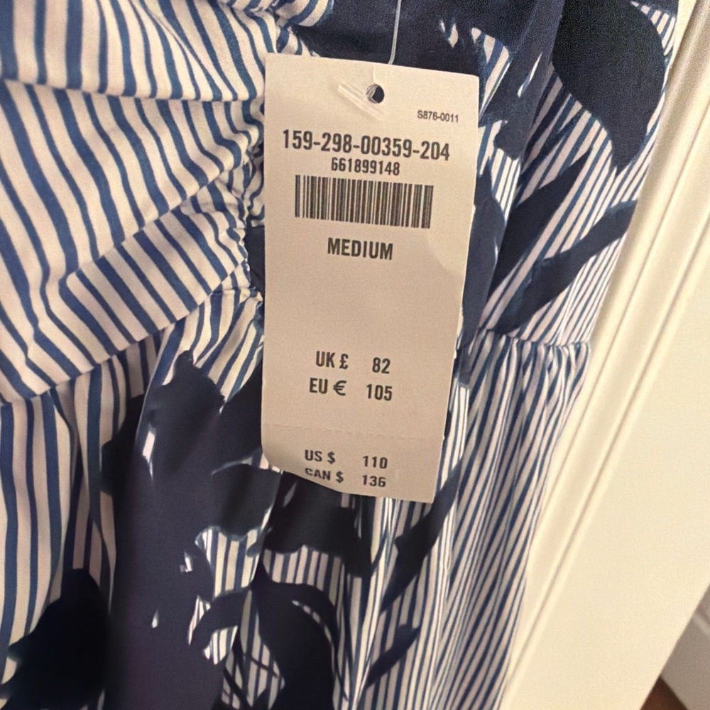 Abercrombie & Fitch Blue and White Floral Midi Dress - Picture 3 of 4